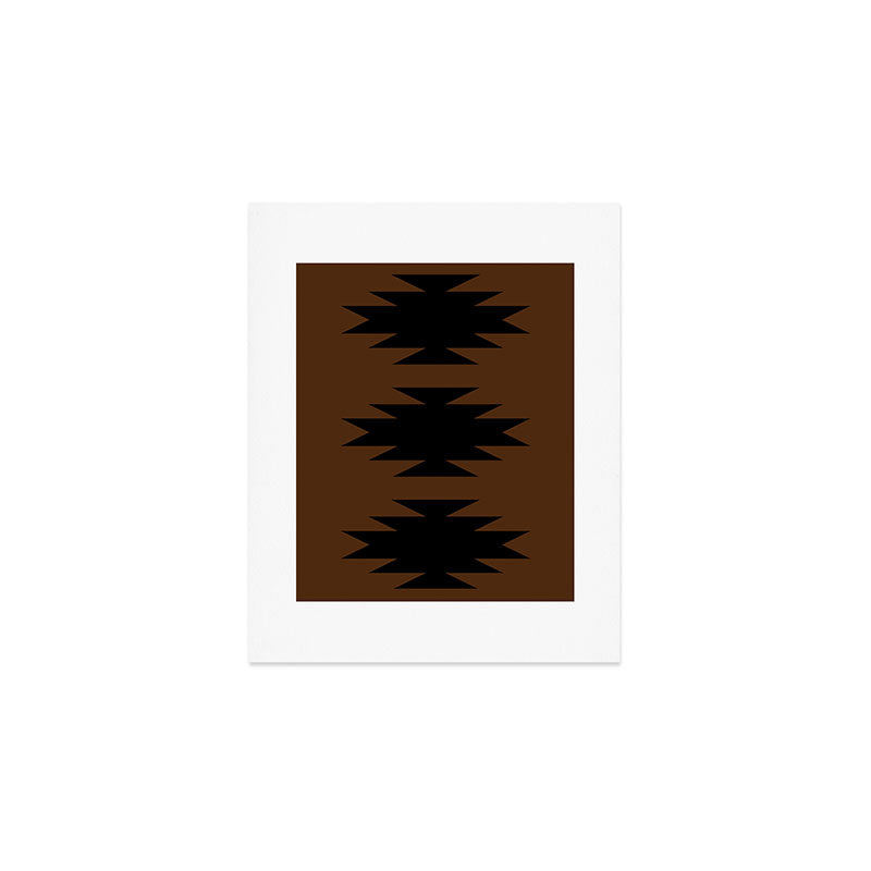Geometric Southwestern Minimalism - Earthy Burnt Orange Art Print Gallery Image 1