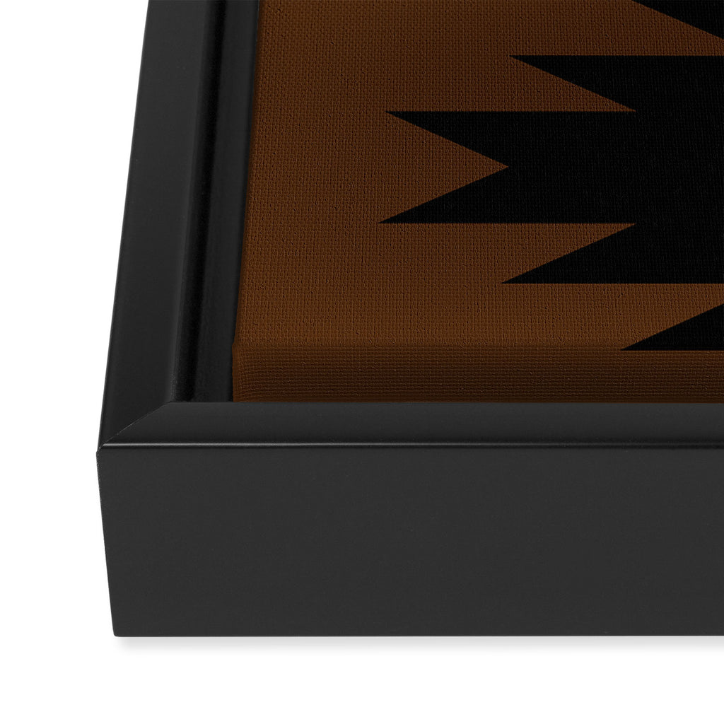 Geometric Southwestern Minimalism - Earthy Burnt Orange Framed Canvas Print Gallery Image 3