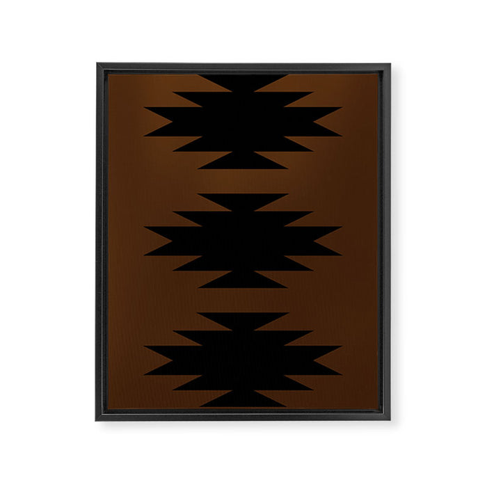Geometric Southwestern Minimalism - Earthy Burnt Orange Framed Canvas Print Gallery Image 1