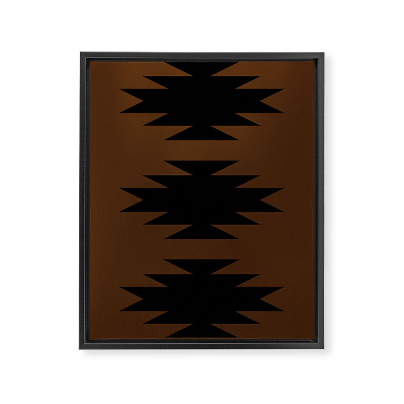 Geometric Southwestern Minimalism - Earthy Burnt Orange Framed Canvas Print Gallery Image 8