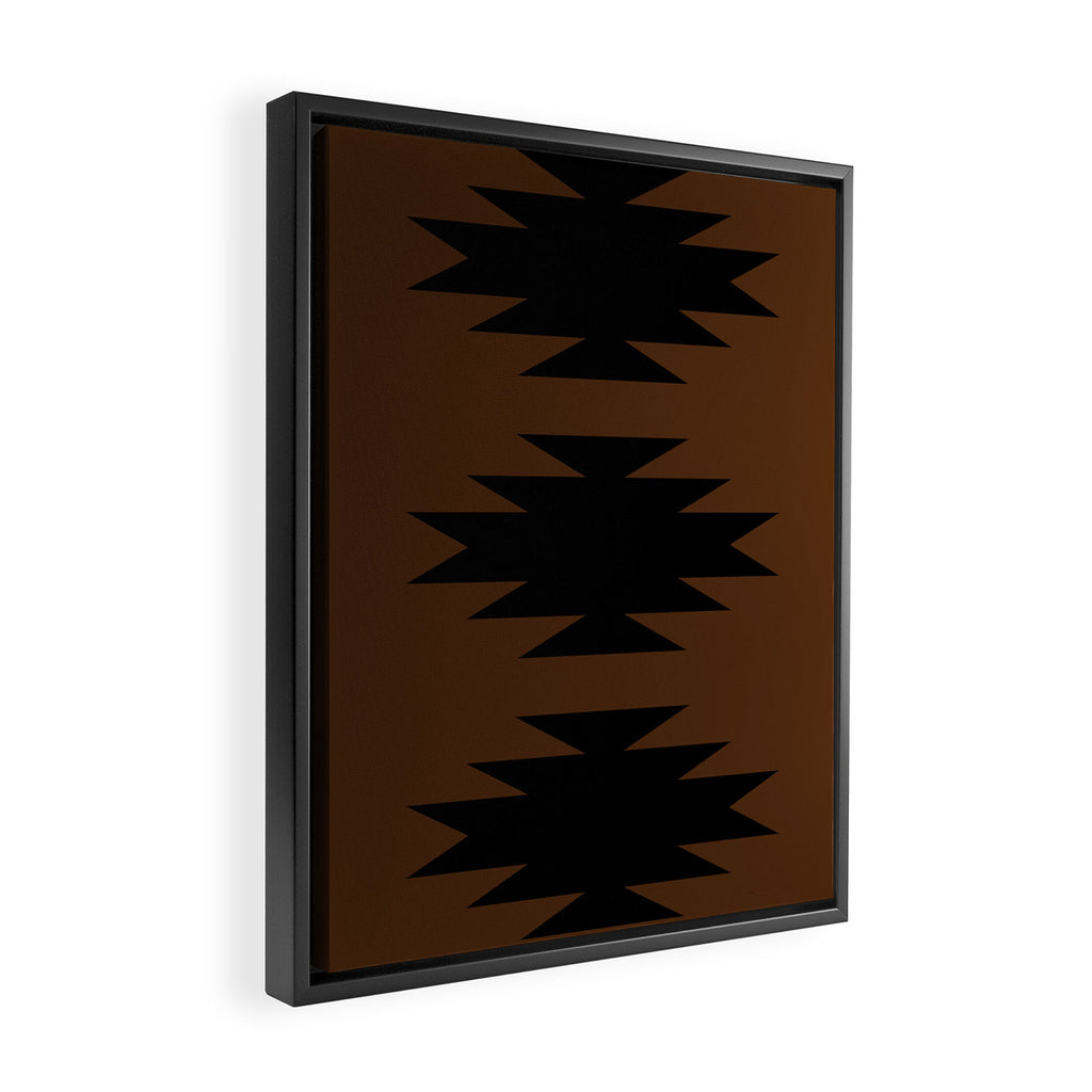Geometric Southwestern Minimalism - Earthy Burnt Orange Framed Canvas Print Gallery Image 2