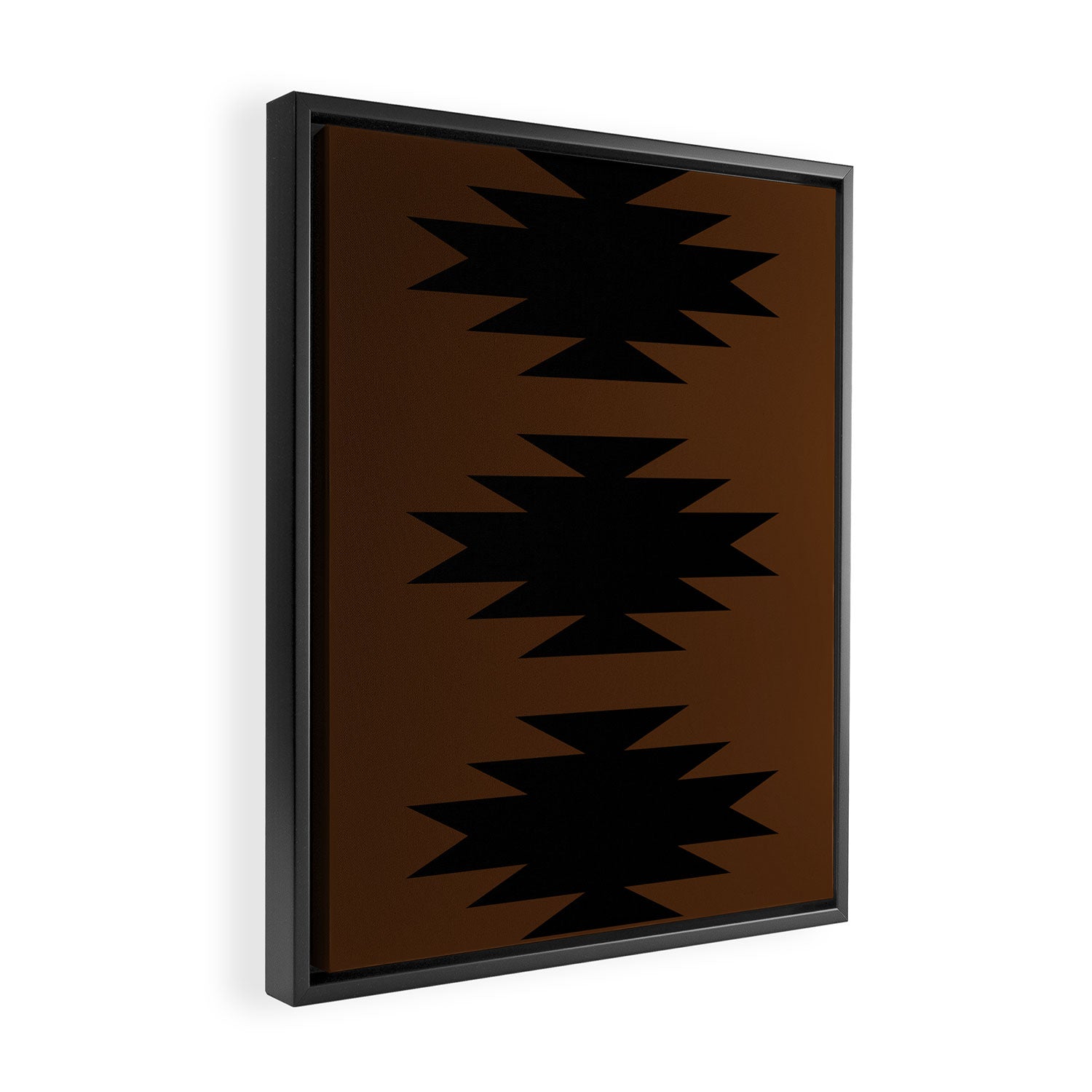 Geometric Southwestern Minimalism - Earthy Burnt Orange Framed Canvas Print Gallery Image 2