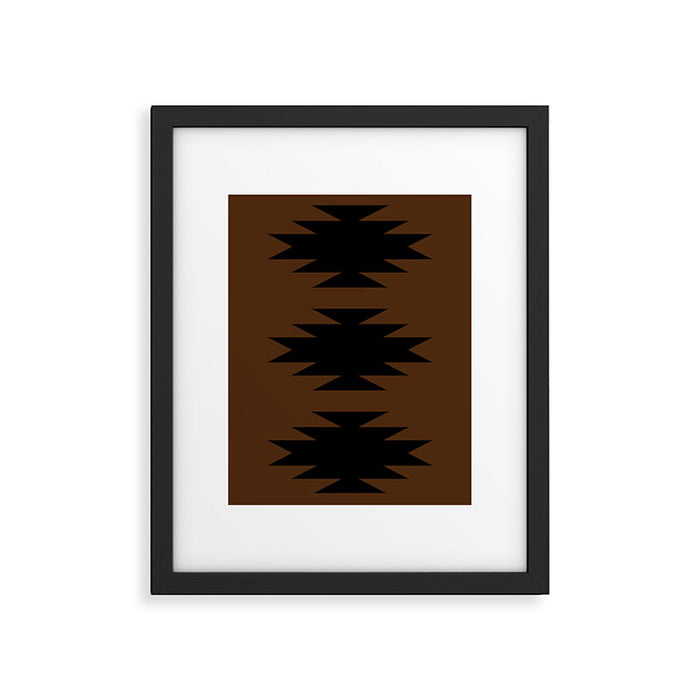 Geometric Southwestern Minimalism - Earthy Burnt Orange Framed Art Print Gallery Image 1