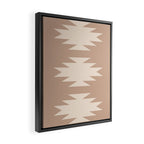 Geometric Southwestern Minimalism - Neutral Natural Beige Framed Canvas Print Gallery Image 2