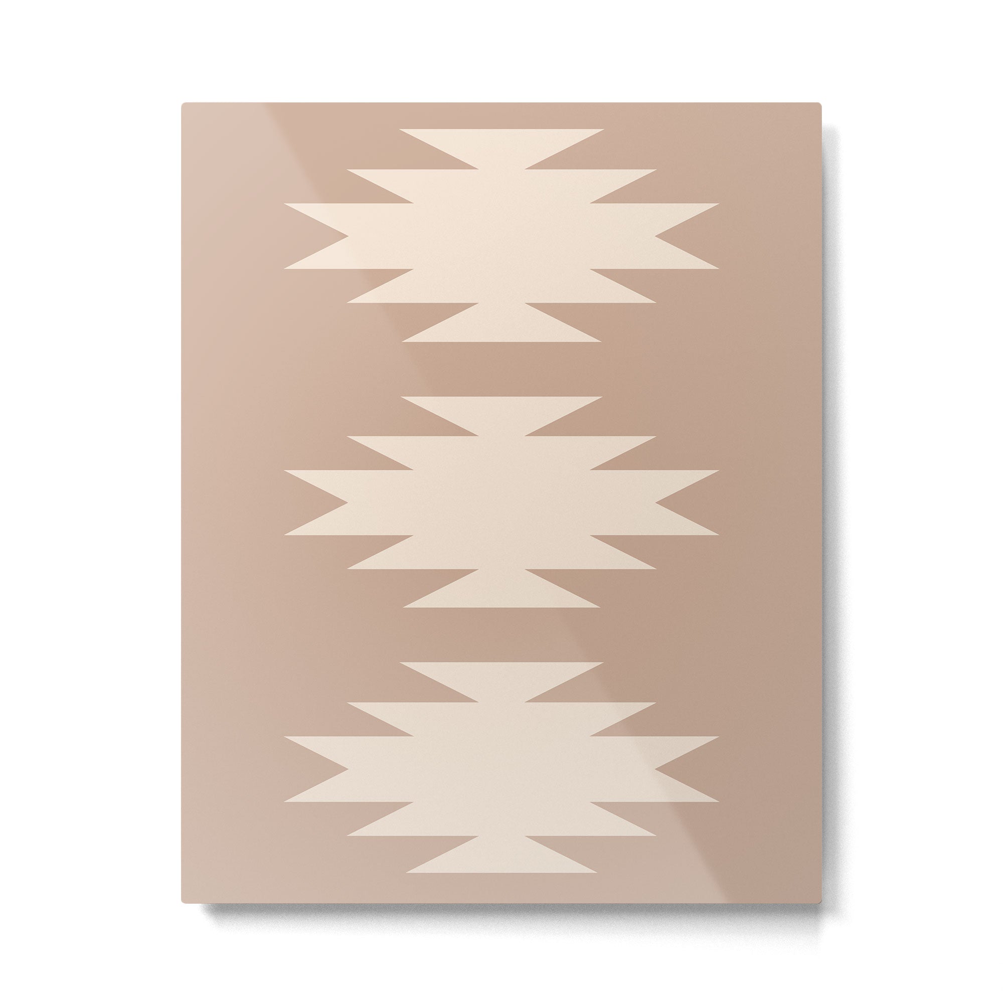 Geometric Southwestern Minimalism - Neutral Natural Beige Metal Print Gallery Image 6