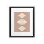 Geometric Southwestern Minimalism - Neutral Natural Beige Framed Art Print Gallery Image 6