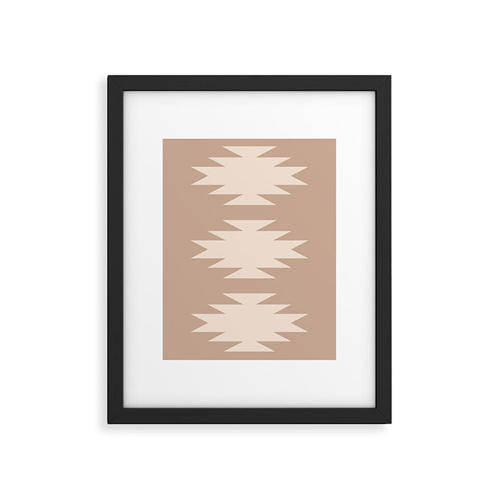 Geometric Southwestern Minimalism - Neutral Natural Beige Framed Art Print Gallery Image 1