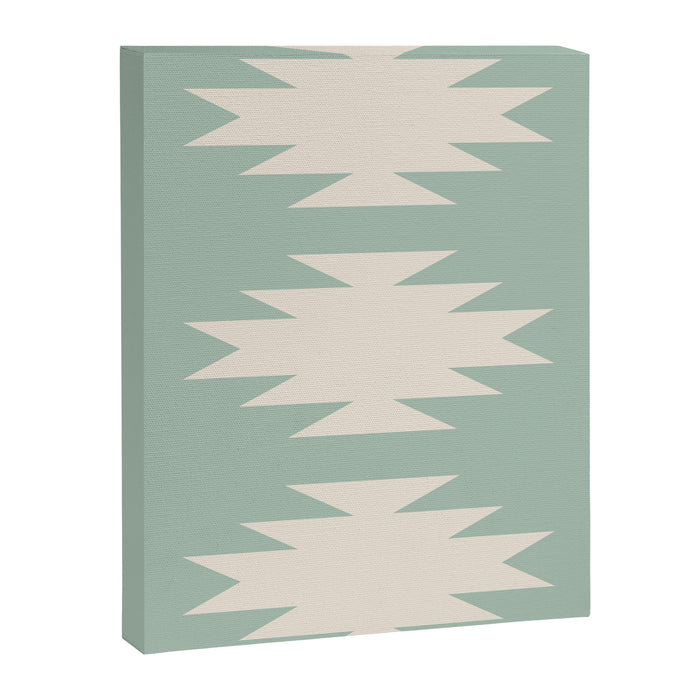 Geometric Southwestern Minimalism - Neutral Sage Green Canvas Print Gallery Image 1