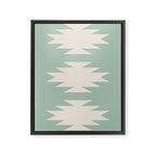 Geometric Southwestern Minimalism - Neutral Sage Green Framed Canvas Print Gallery Image 8