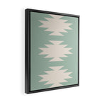 Geometric Southwestern Minimalism - Neutral Sage Green Framed Canvas Print Gallery Image 2