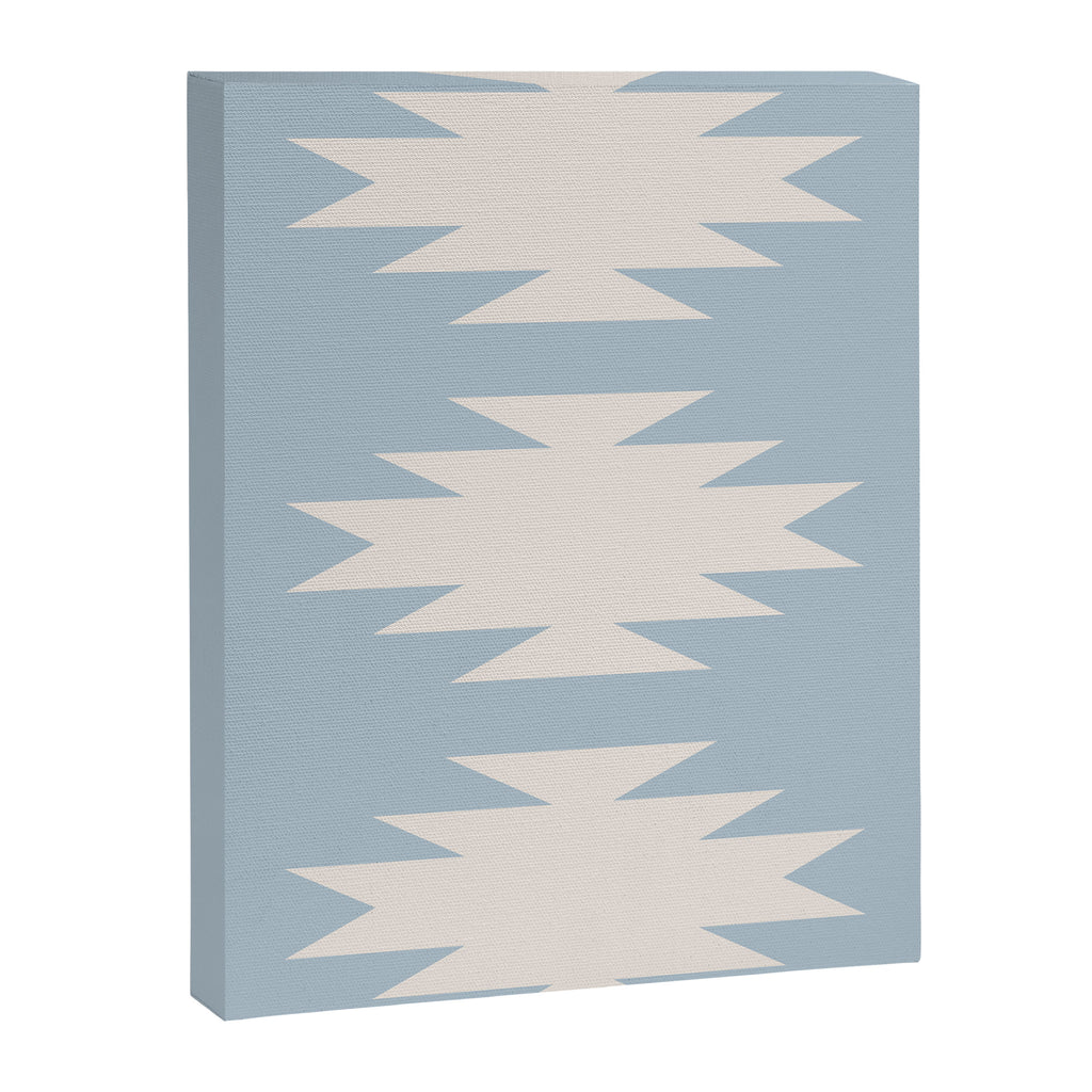 Geometric Southwestern Minimalism - Soft Sky Blue Canvas Print Gallery Image 8