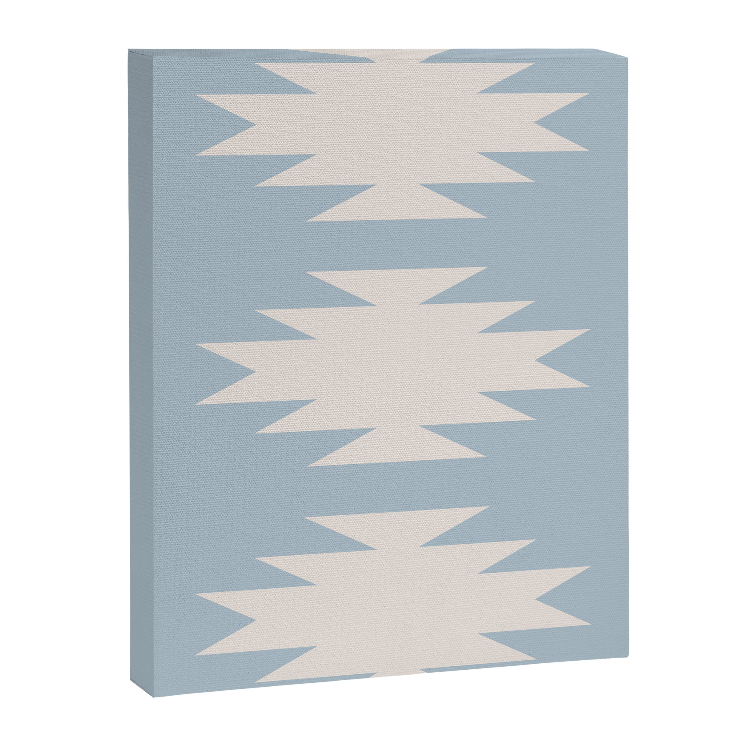 Geometric Southwestern Minimalism - Soft Sky Blue Canvas Print Gallery Image 8
