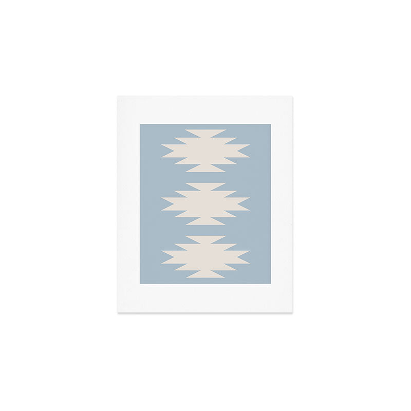 Geometric Southwestern Minimalism - Soft Sky Blue Art Print Gallery Image 1