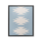 Geometric Southwestern Minimalism - Soft Sky Blue Framed Canvas Print Gallery Image 8