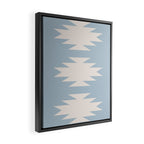 Geometric Southwestern Minimalism - Soft Sky Blue Framed Canvas Print Gallery Image 2