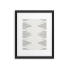 Geometric Southwestern Minimalism - White and Grey Framed Art Print Gallery Image 6