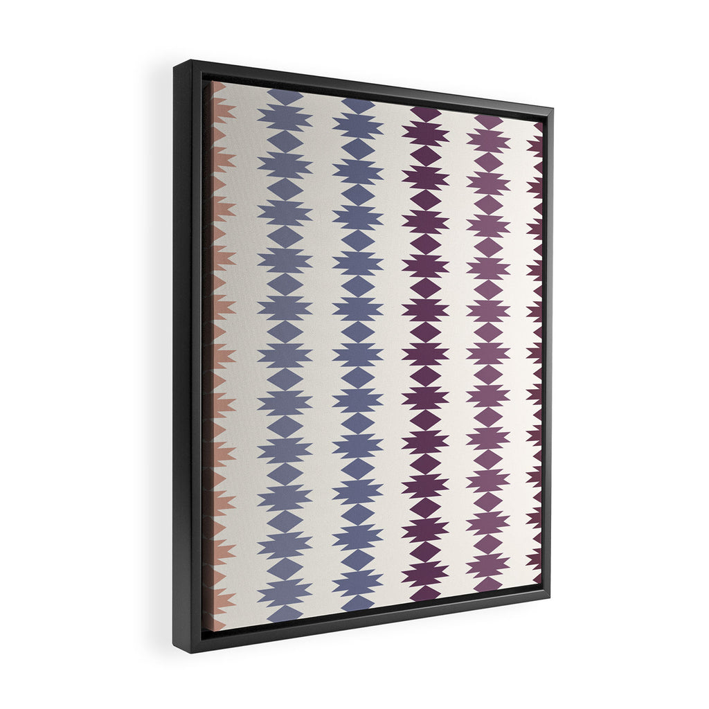 Geometric Southwestern Pattern XIII Framed Canvas Print Gallery Image 2