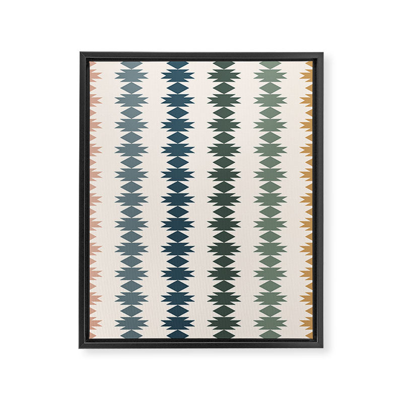 Geometric Southwestern Pattern XLI Framed Canvas Print Gallery Image 8