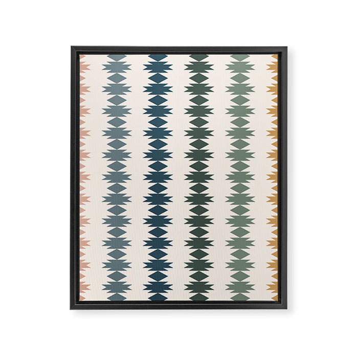 Geometric Southwestern Pattern XLI Framed Canvas Print Gallery Image 1