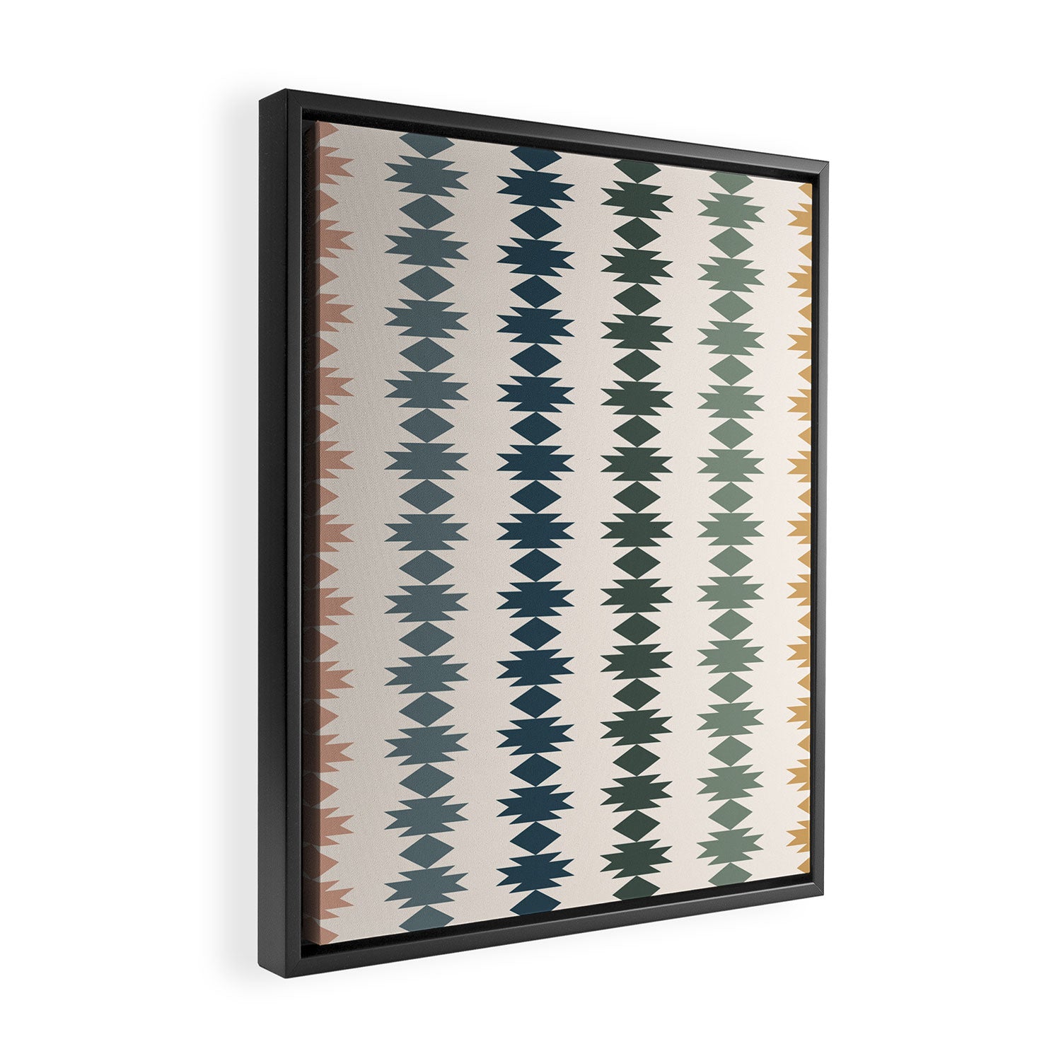 Geometric Southwestern Pattern XLI Framed Canvas Print Gallery Image 2