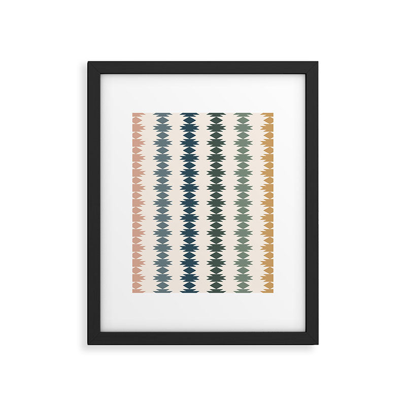 Geometric Southwestern Pattern XLI Framed Art Print Gallery Image 6