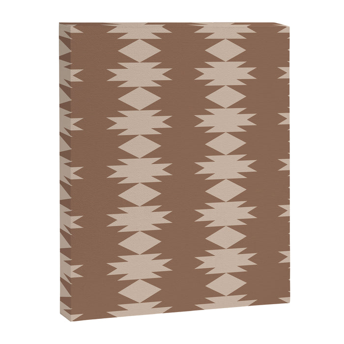 Geometric Southwestern Pattern XLIV Desert Brown Canvas Print Gallery Image 1