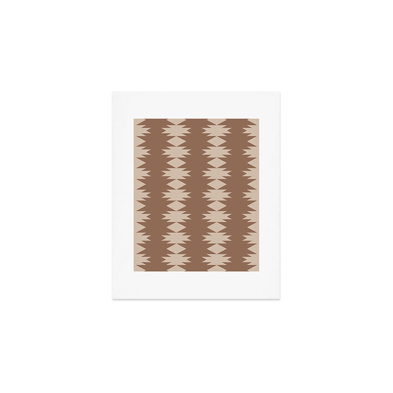 Geometric Southwestern Pattern XLIV Desert Brown Art Print Gallery Image 1