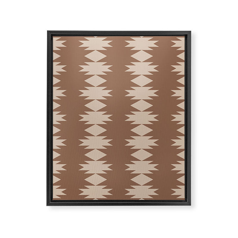 Geometric Southwestern Pattern XLIV Desert Brown Framed Canvas Print Gallery Image 8