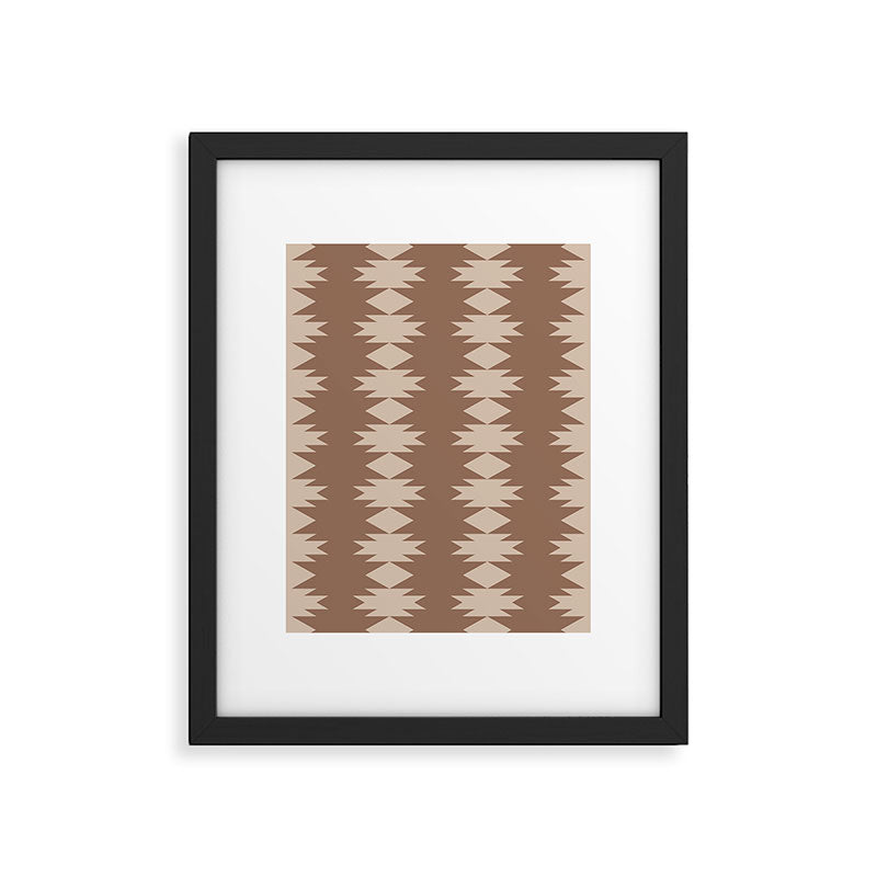 Geometric Southwestern Pattern XLIV Desert Brown Framed Art Print Gallery Image 6