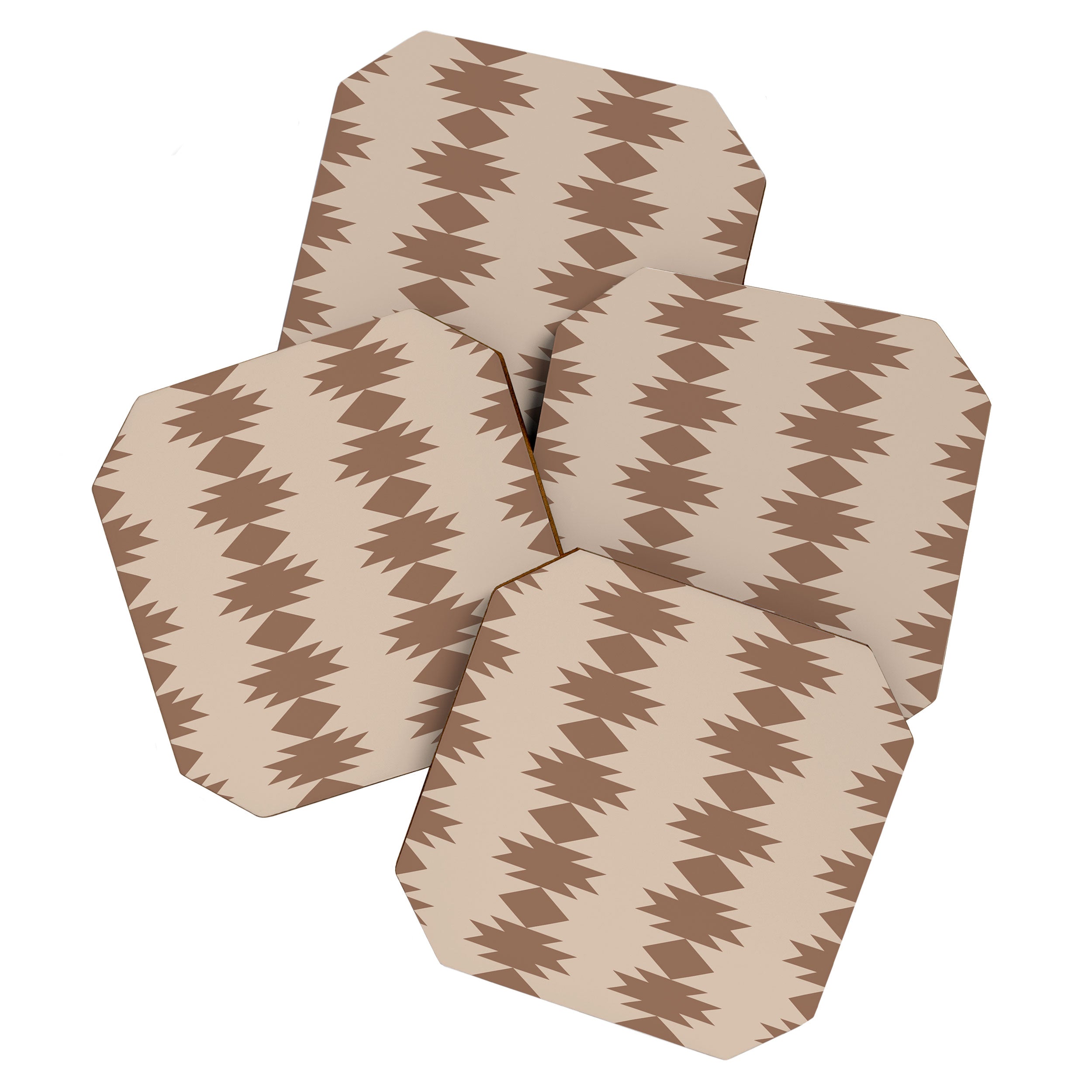  Geometric Southwestern Pattern XLV Desert Beige Coaster Gallery Image 1
