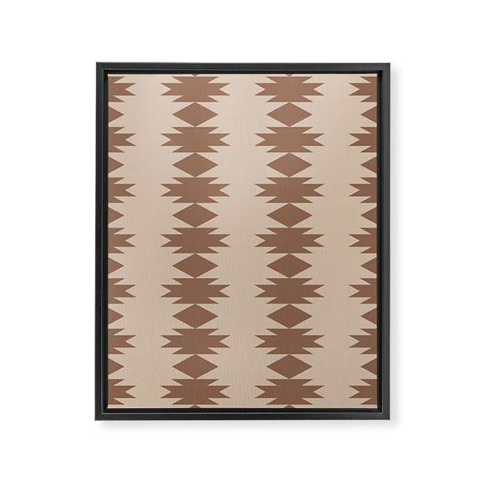  Geometric Southwestern Pattern XLV Desert Beige Framed Canvas Print Gallery Image 1