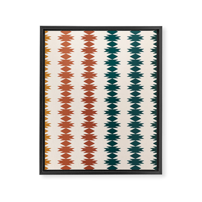 Geometric Southwestern Pattern XXXII Framed Canvas Print Gallery Image 1
