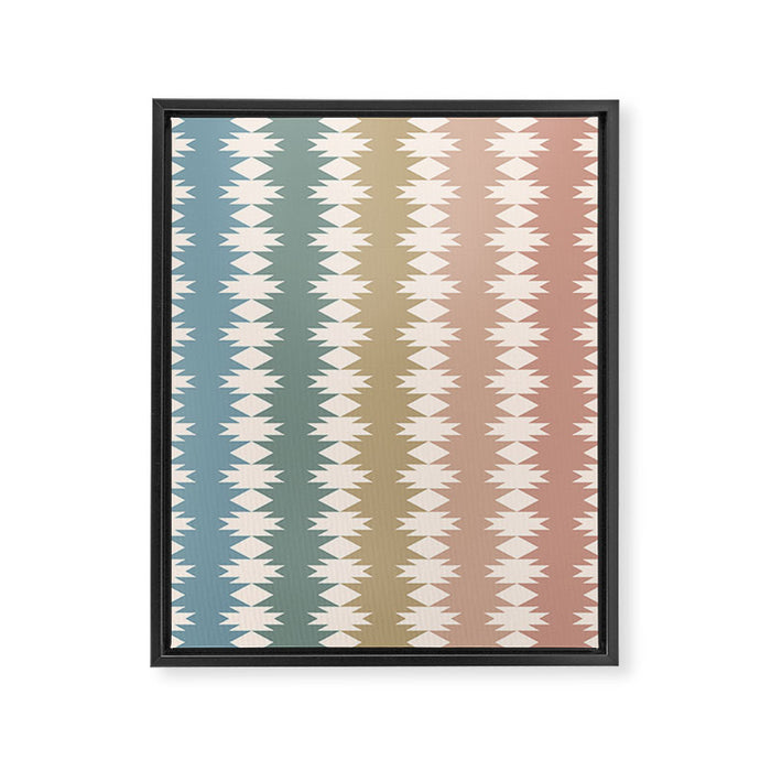 Geometric Southwestern Pattern XXXV Framed Canvas Print Gallery Image 1