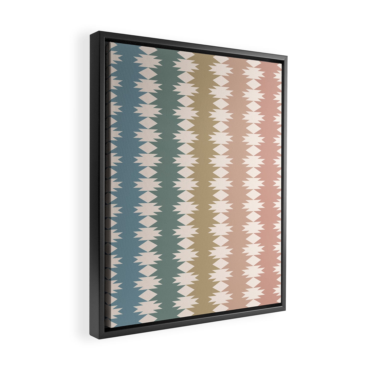 Geometric Southwestern Pattern XXXV Framed Canvas Print Gallery Image 2