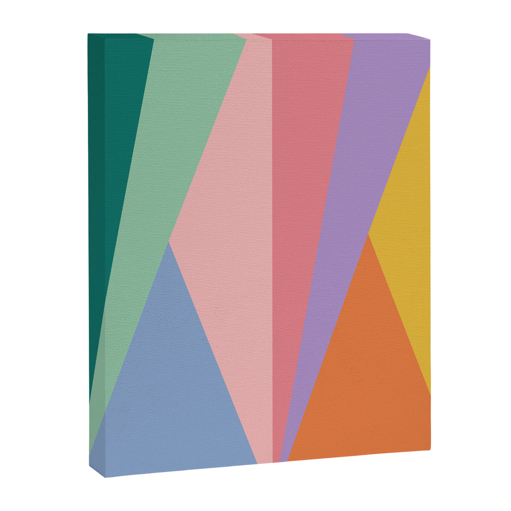 Geometric Triangles I Bright Pastel Canvas Print Gallery Image 6