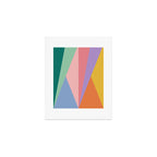 Geometric Triangles I Bright Pastel Art Print Gallery Image 1