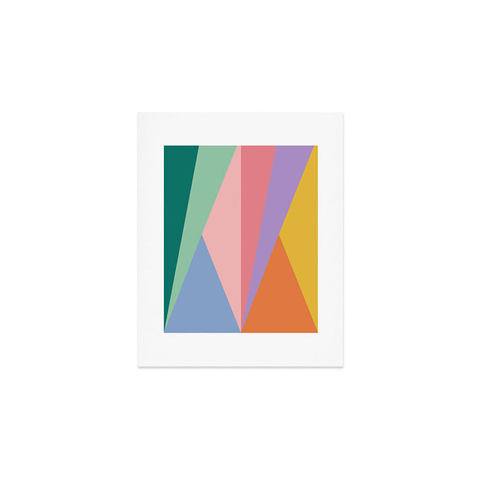 Geometric Triangles I Bright Pastel Art Print Gallery Image 1