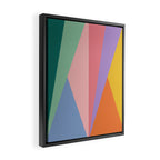 Geometric Triangles I Bright Pastel Framed Canvas Print Gallery Image 2