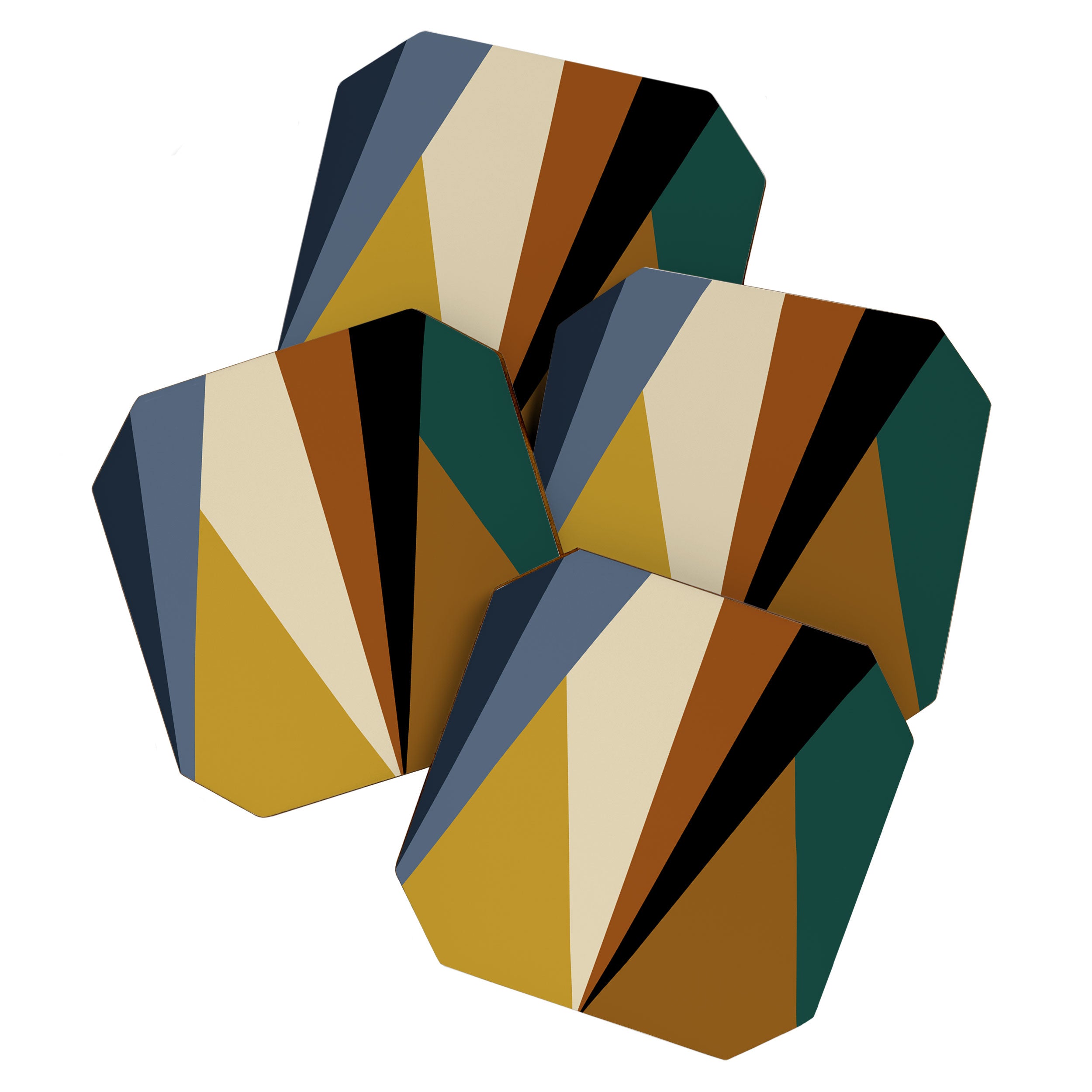 Geometric Triangles V Bold Vintage Coaster Gallery Image 1