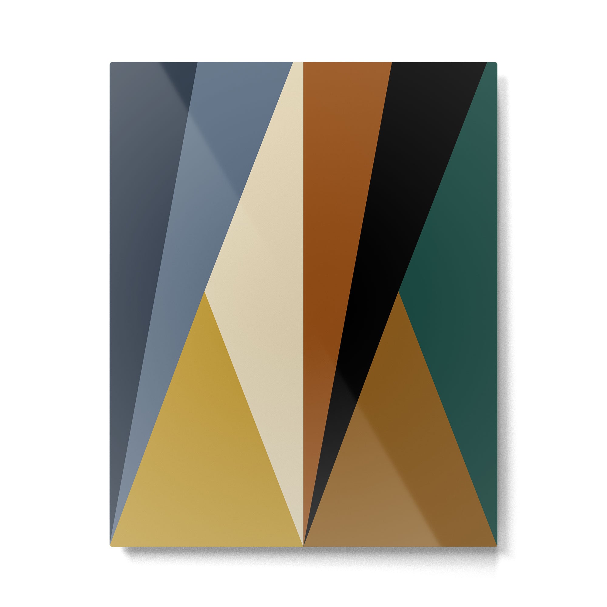Geometric Triangles V Bold Vintage Metal Print Gallery Image 4