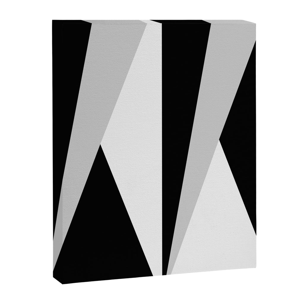 Geometric Triangles VI Black and White Canvas Print Gallery Image 6