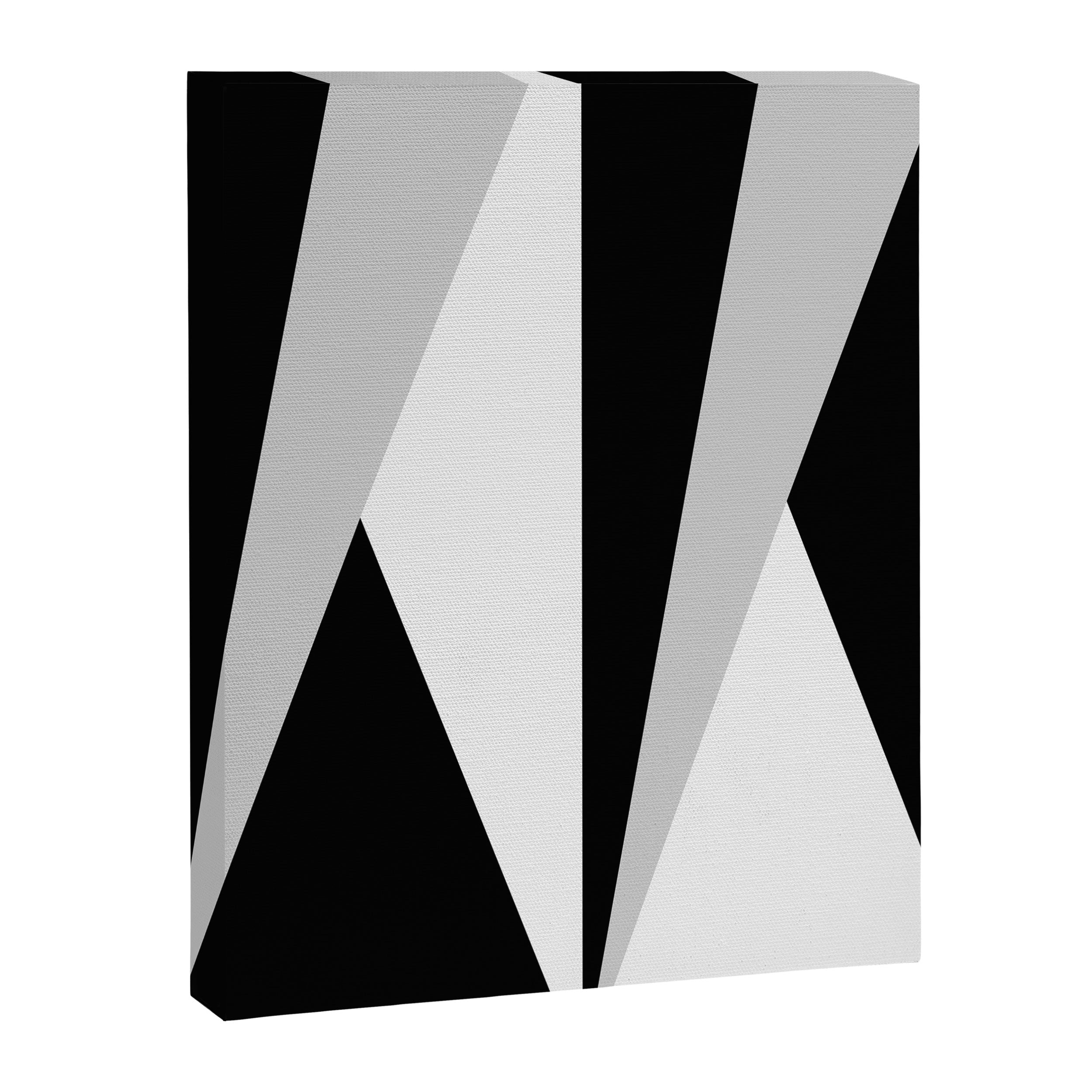 Geometric Triangles VI Black and White Canvas Print Gallery Image 6