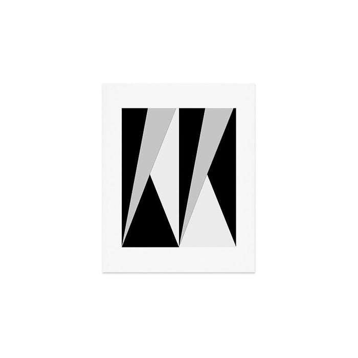 Geometric Triangles VI Black and White Art Print Gallery Image 1