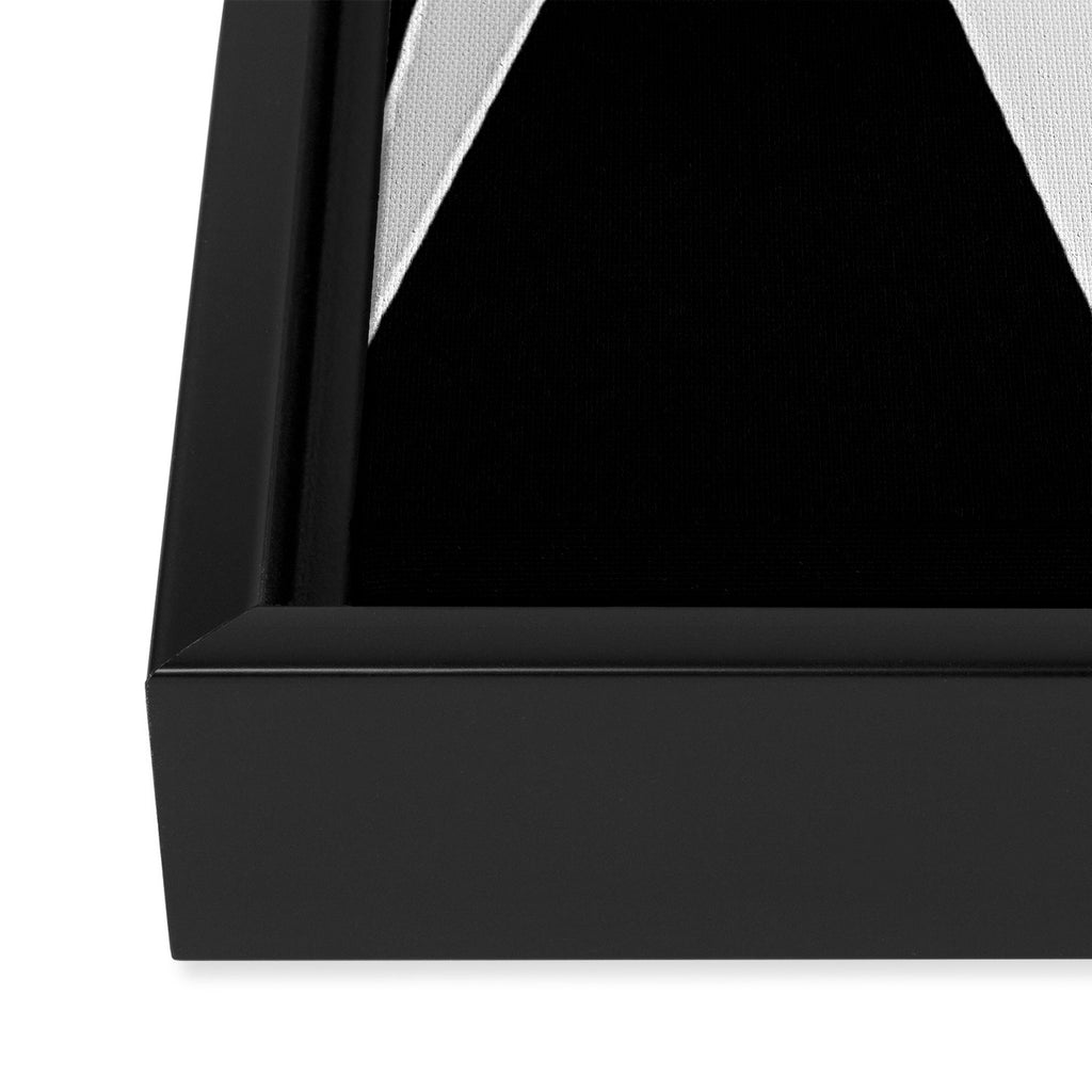 Geometric Triangles VI Black and White Framed Canvas Print Gallery Image 3