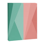 Geometric Triangles VII Pink and Green Canvas Print Gallery Image 6