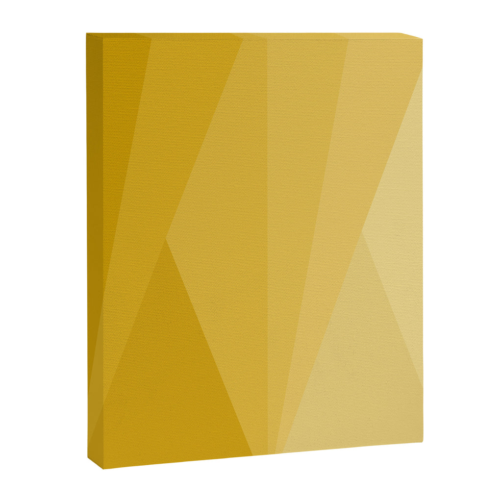 Geometric Triangles VIII Golden Yellow Canvas Print Gallery Image 6