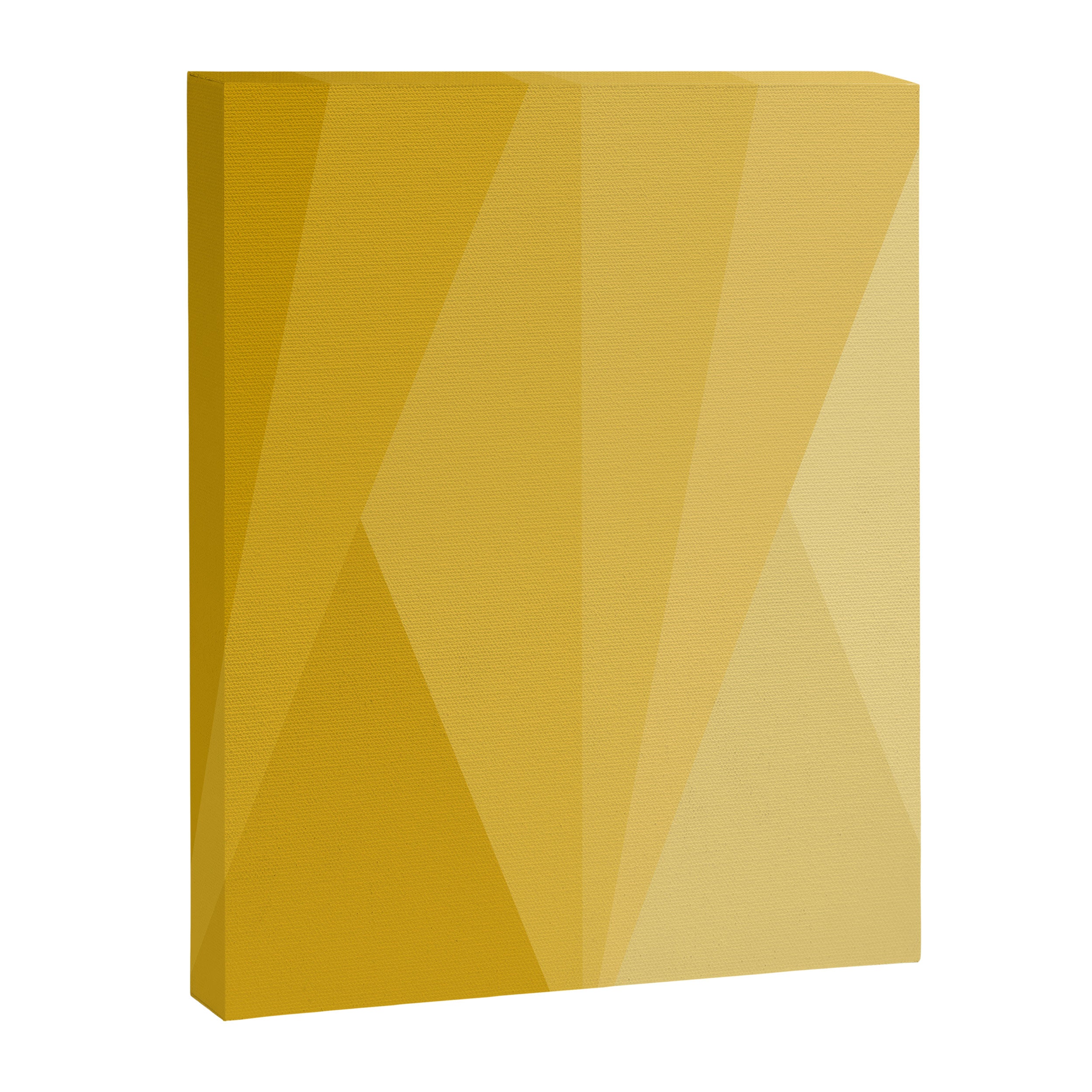 Geometric Triangles VIII Golden Yellow Canvas Print Gallery Image 6