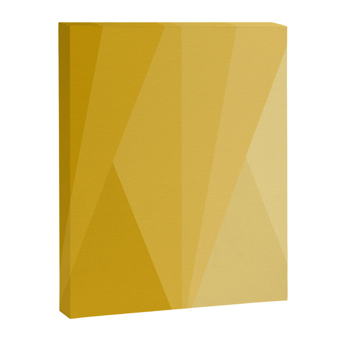 Geometric Triangles VIII Golden Yellow Canvas Print Gallery Image 1
