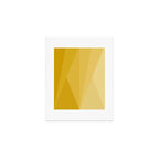 Geometric Triangles VIII Golden Yellow Art Print Gallery Image 1