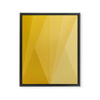 Geometric Triangles VIII Golden Yellow Framed Canvas Print Gallery Image 6